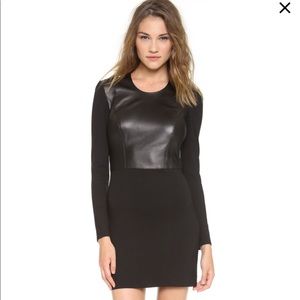 HELMUT Lang Half Lamb Skin Leather Dress